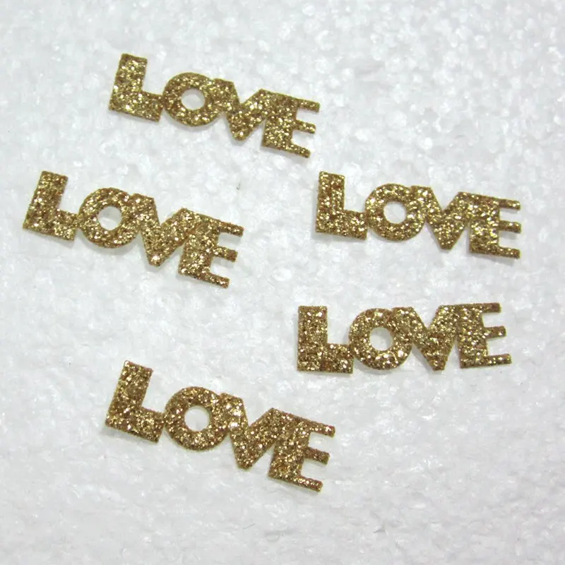 50 шт. рельефные аппликации LOVE 26 х8 мм|Заплатки| |