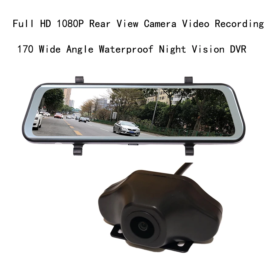Зеркало заднего вида Udricare 10 дюймов ADAS 4G Wi Fi Bluetooth Android 8 1 GPS двойной объектив DVR Full HD