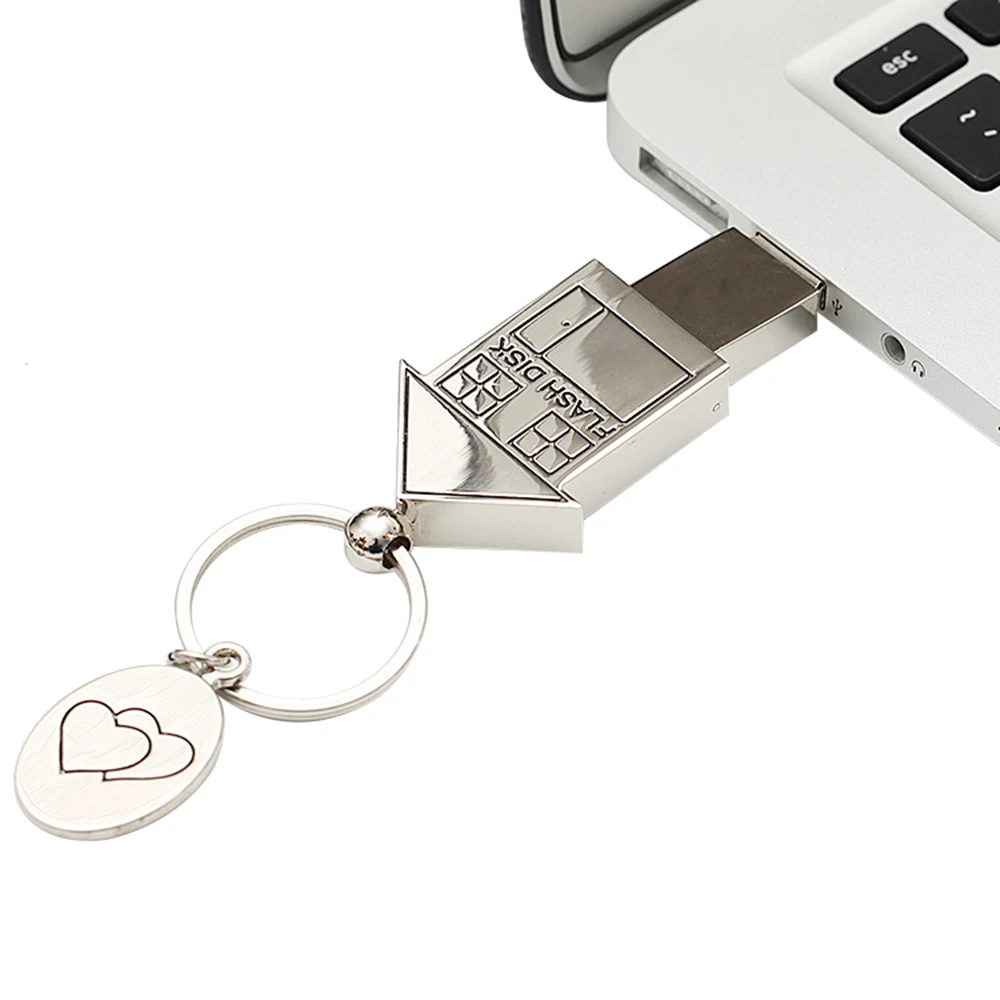 USB флеш накопитель Lovely House умный серебристого цвета 4 ГБ 8 16 32 64 128 ГБ|flash drive|usb flash