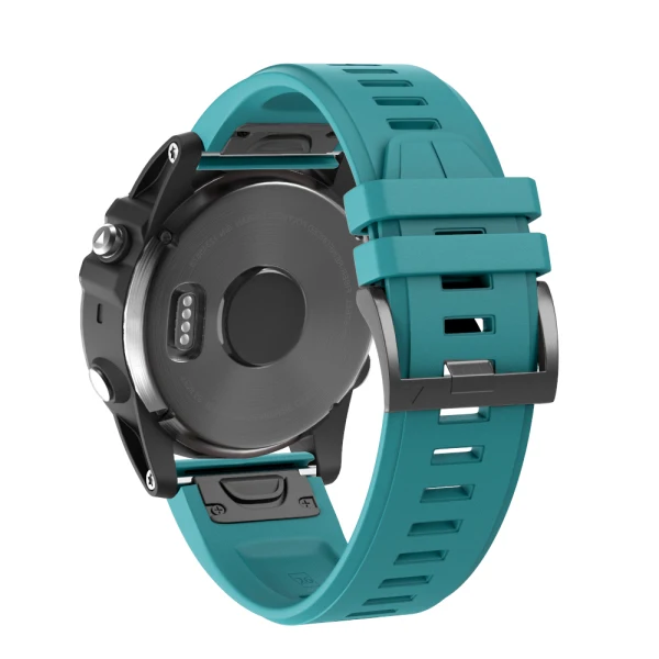 Blue green Быстроразъемный силиконовый ремешок для Garmin Forerunner 935/945 Fenix 5/5 plus/Approach S60/instinct/MARQ - Цвет ремешка: Blue green