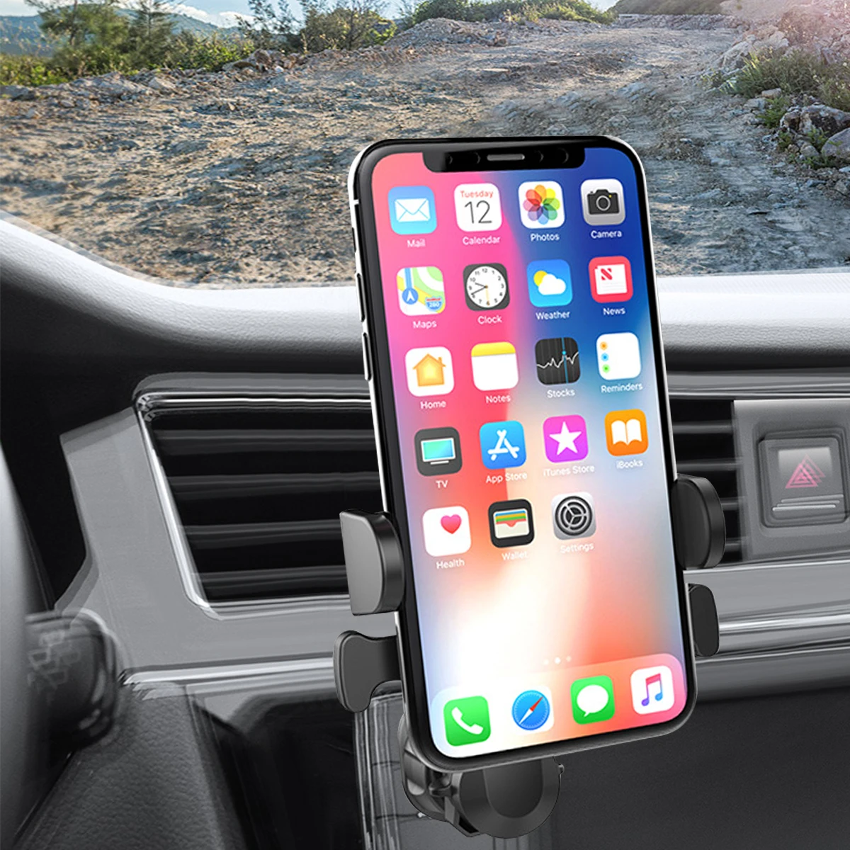 Gravity Air Vent Автомобильный держатель для samsung S10 Plus 5G гибкий 360 Вращение gps вентиляционное отверстие держатель мобильного телефона для iPhone XR X