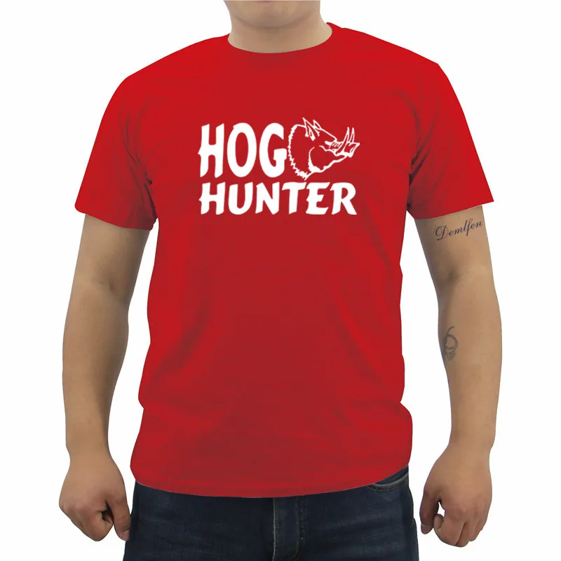 Новая модная мужская футболка с коротким рукавом и круглым вырезом Hog Hunter Wild Boar
