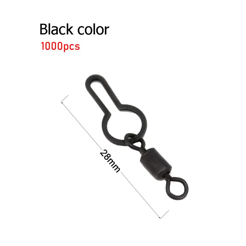 pva bag swivel Вертлюги для ловли карпа быстрая замена 1000 шт - Цвет: pva bag swivel
