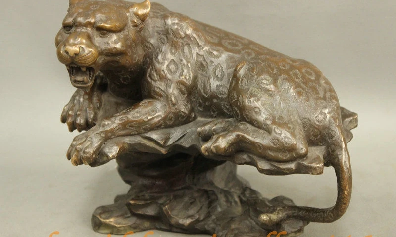 8 &quotнародный китайский Бронзовый феншуй счастливый Леопардовый год Зодиак тигр