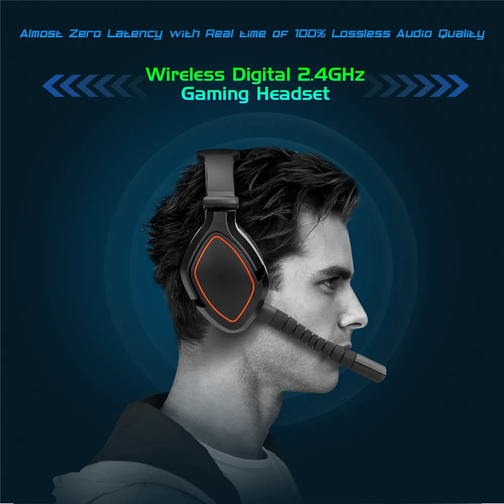 Беспроводная игровая гарнитура HUHD 2 4G для Xbox One с адаптером 7 1 Surround Sound