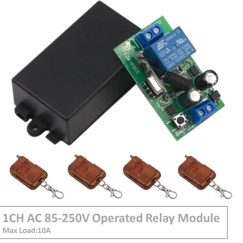 

Lighting Remote Control Switch 110V 220V 433Mhz rf Switch Relay Receiver and Transmitter for Led and Bulb control On/Off