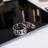 yun ruo 2018 new fashion two in one separable ring rose gold color woman gift party titanium steel jewelry couple rings not fade