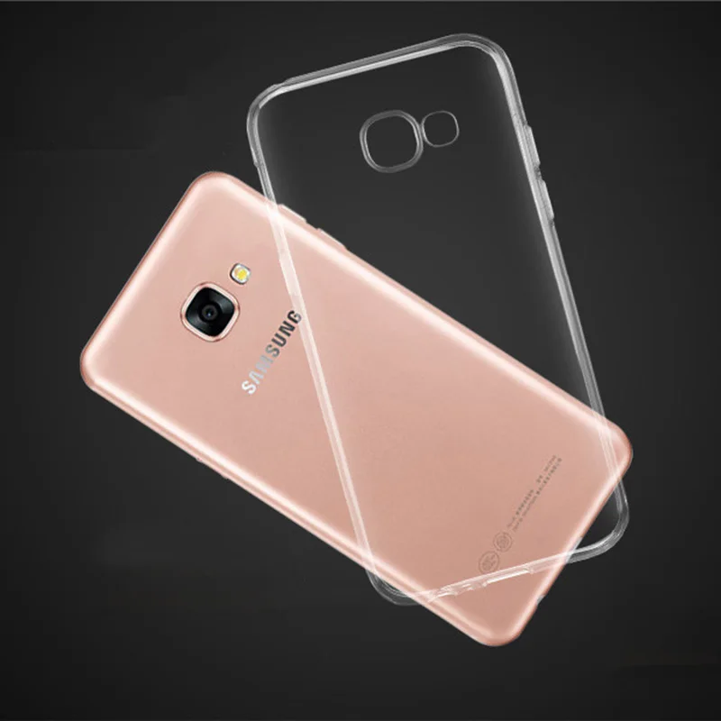 Прозрачный ультра тонкий Тонкий силиконовый чехол для samsung a5 2017 чехлы прозрачная