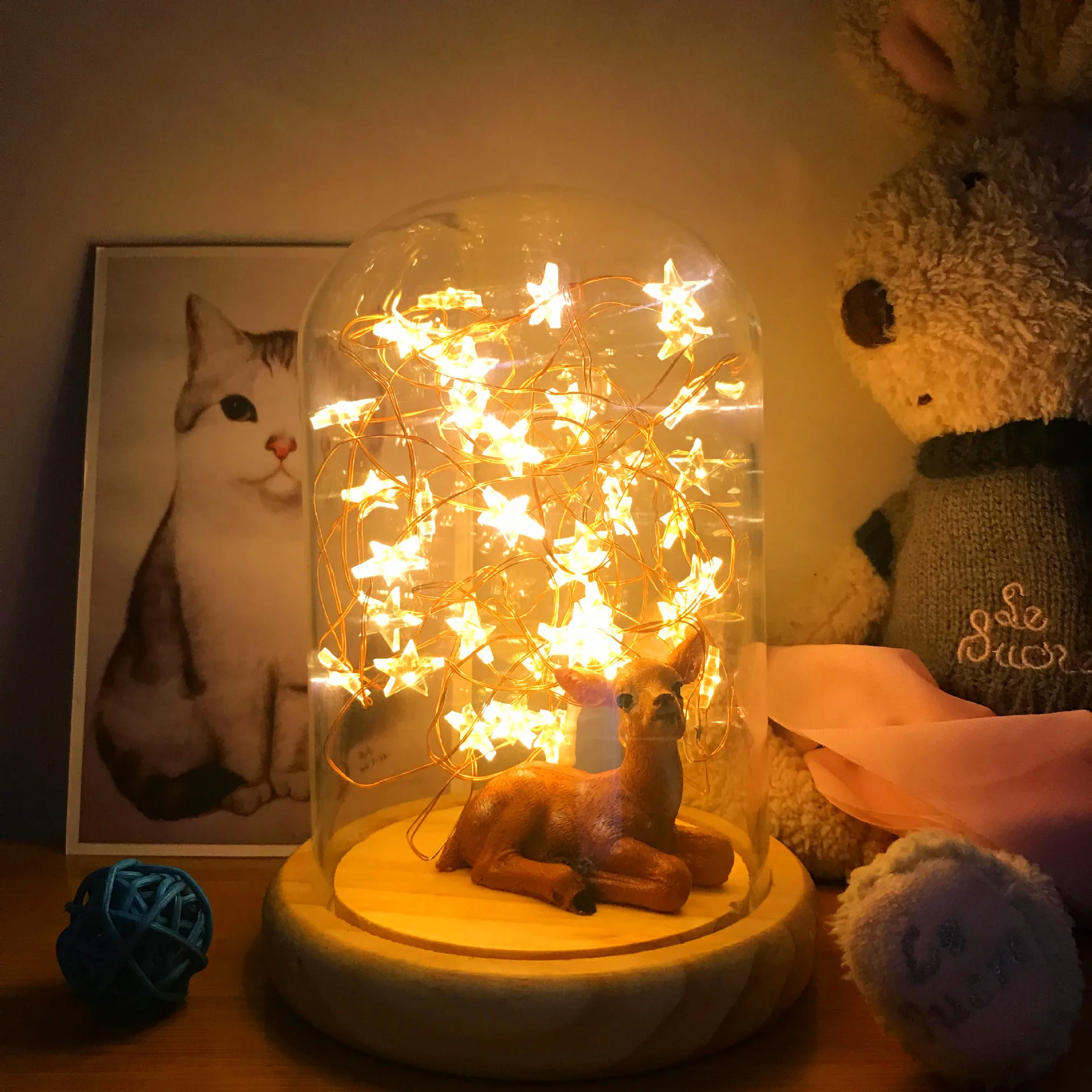 Новинка 2019 пятиконечная звезда второго поколения светящееся дерево Серебряный