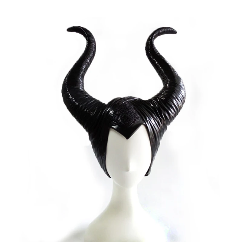 Maleficent шапка-маска с рогами ведьмы шлем для косплея шляпа черная фея демон