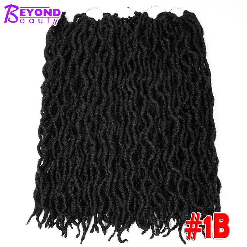 # 1B 20 дюймов Faux Locs кудряшки Dread Locs Омбре плетение волос для наращивания синтетические косички для наращивания волос Locs - Цвет: # 1B