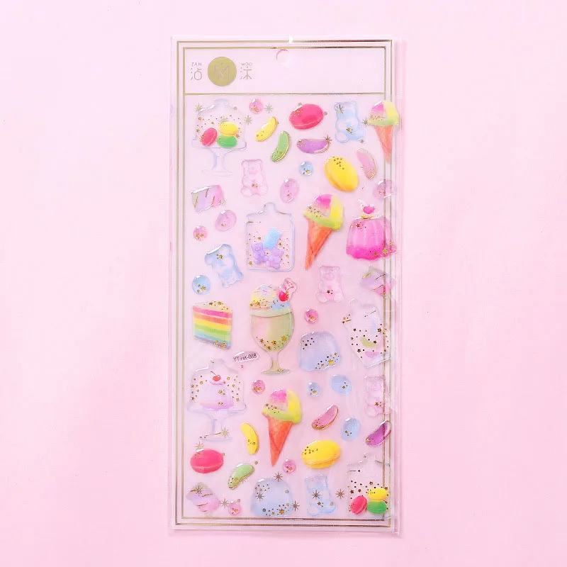 Kawaii 3D золотой прозрачный кот наклейки сердечки пуля журнал милые ручной работы декоративные Скрапбукинг наклейки корейские канцелярские принадлежности - Цвет: 6
