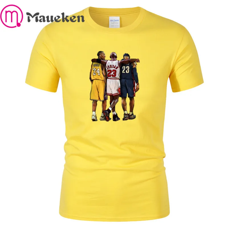 Kobe Bryant jordan lebron james Модная хлопковая забавная футболка для фанатов Подарочная футболка - Цвет: 2