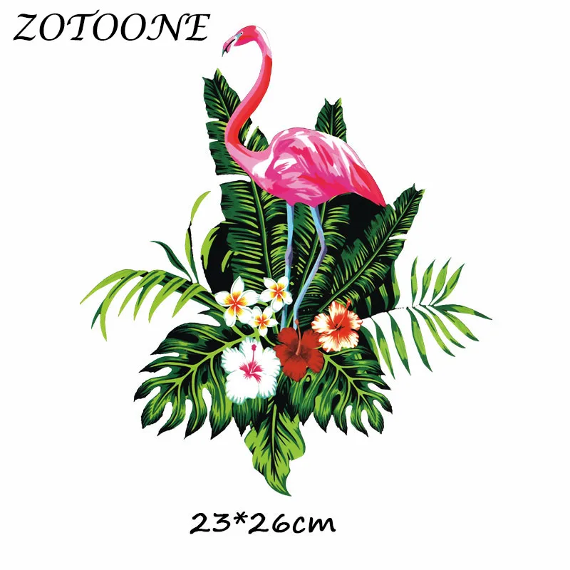 ZOTOONE красивое платье для девочки с цветочным узором Фламинго гладить на патчи