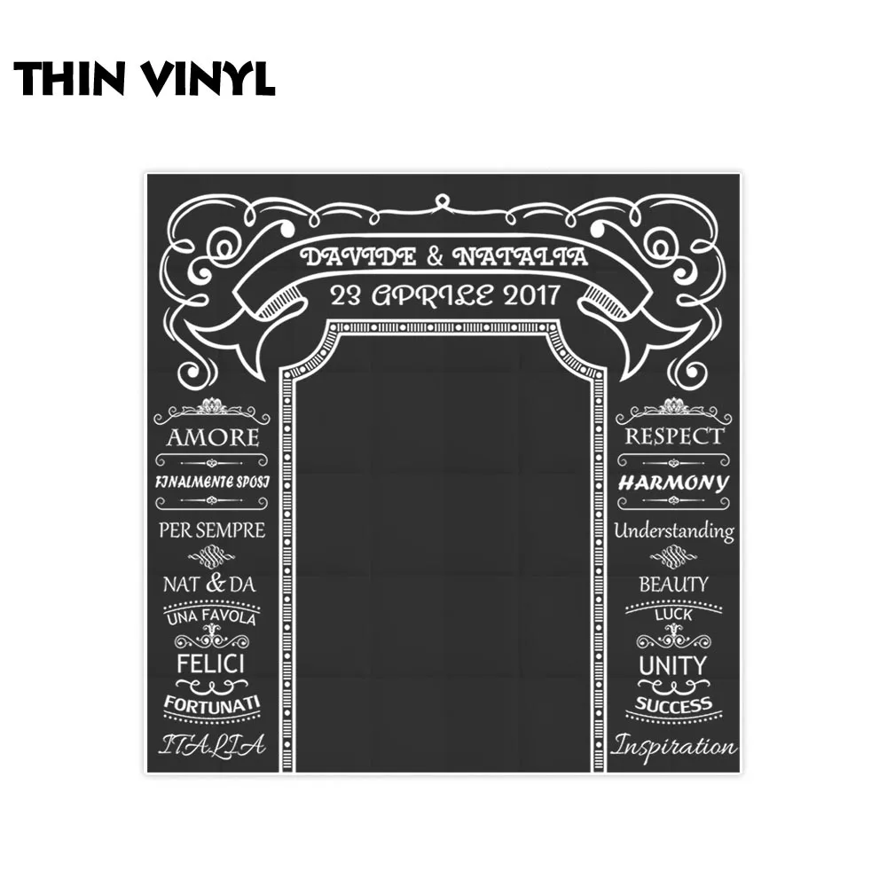 Allenjoy DIY свадебный фон меловая АРКА удивительная доска с именем на заказ дата