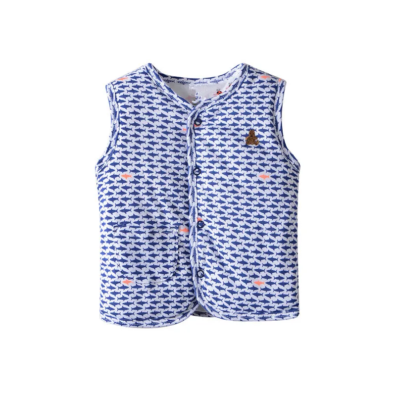 Baby winter coat double cotton padding girls designer clothes baby boys costume thicken waistcoat newborn infants clothing vest | Детская