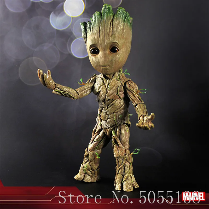 Горячие игрушки Marvel Groot Guardians of The Galaxy Мстители 1:1 милый ребенок дерево человек BJD Суставы подвижные фигурки игрушки 26 см