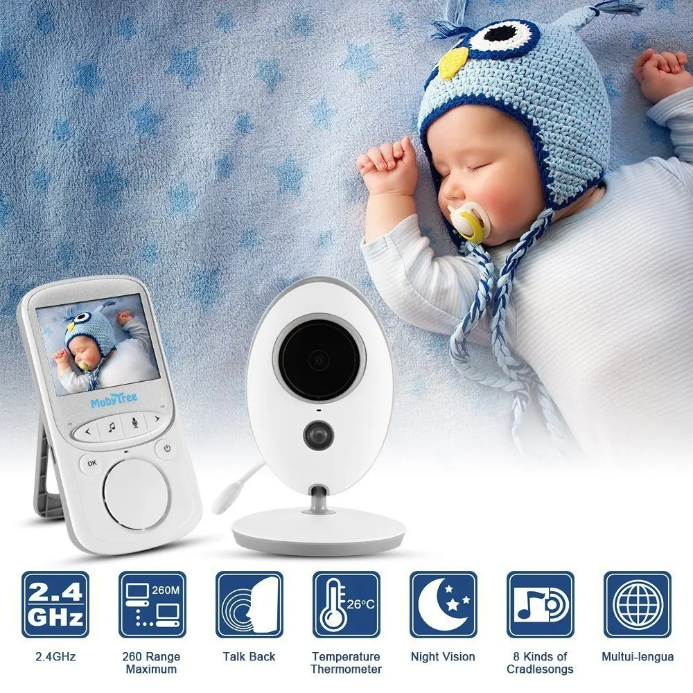 Камера 605 babyphone видеоняня с ЖК экраном 2 4 дюйма ИК датчик температуры ночного
