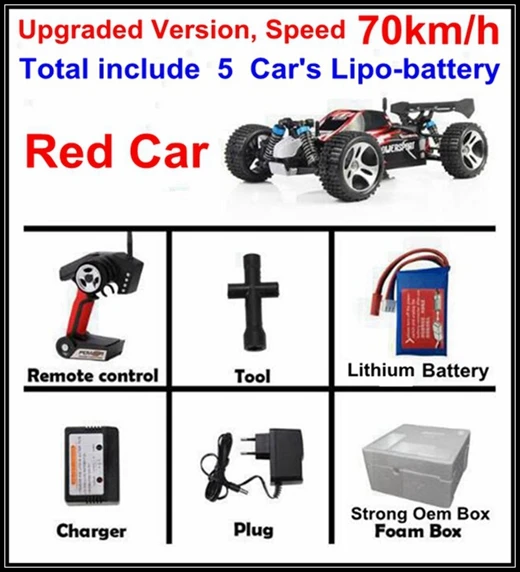 70kmH Red 959B 5b Модернизированный Wltoys A959-B A979-B Радиоуправляемый скоростной автомобиль 70 км/ч 85 км/ч Радиоуправляемый скоростной гоночный автомобиль высокоскоростной автомобиль ударопрочный внедорожный подарок VS 9115 автомобиль - Цвет: 70kmH Red 959B 5b