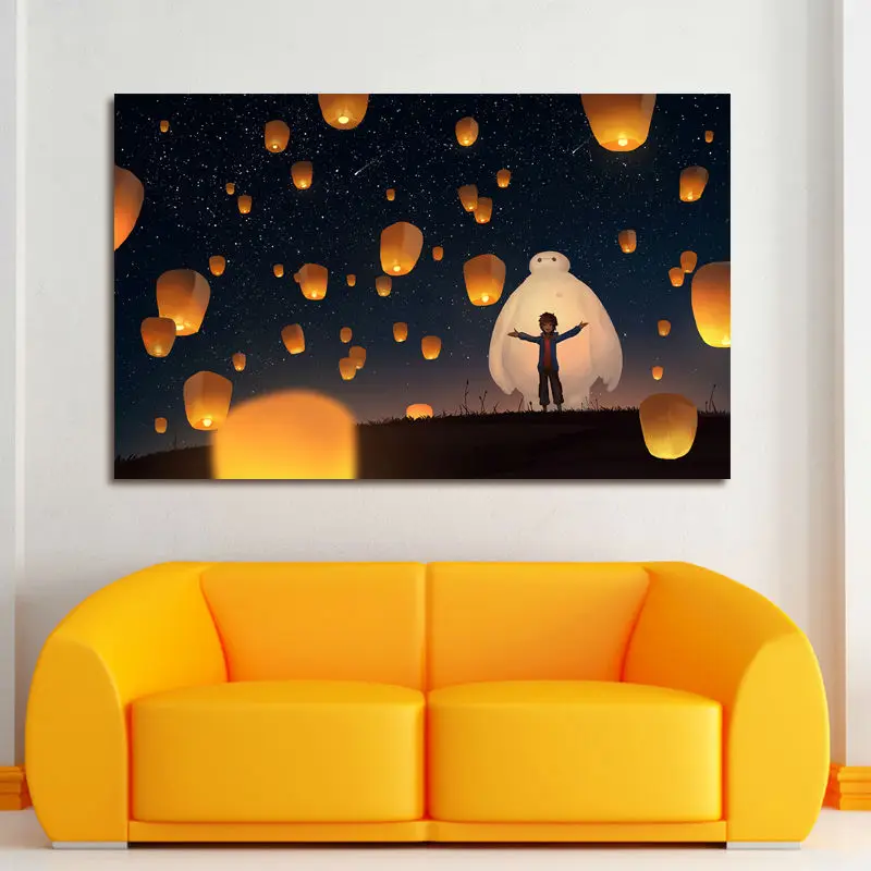 Patron saint Baymax diy картина маслом по номерам Раскраска холст Цифровая живопись | Дом и