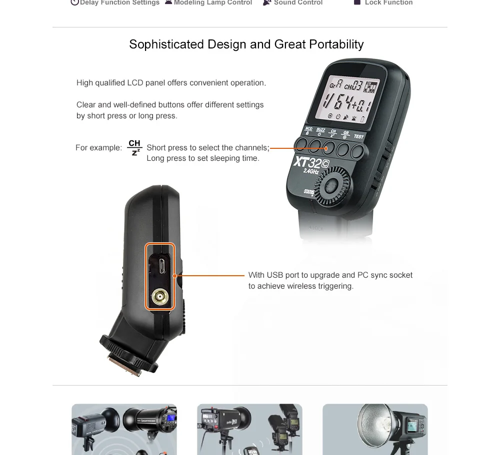 Godox XT32C XT32N 1/8000s Высокоскоростная синхронизация 2,4G беспроводной триггер вспышки для Godox X system Flash XTR-16 XTR-16S для DSLR камеры