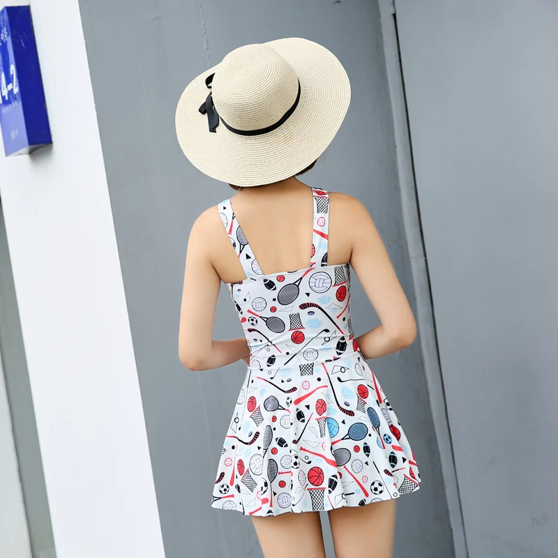 2018 корейский стиль ретро принт женский купальник из двух частей с открытыми