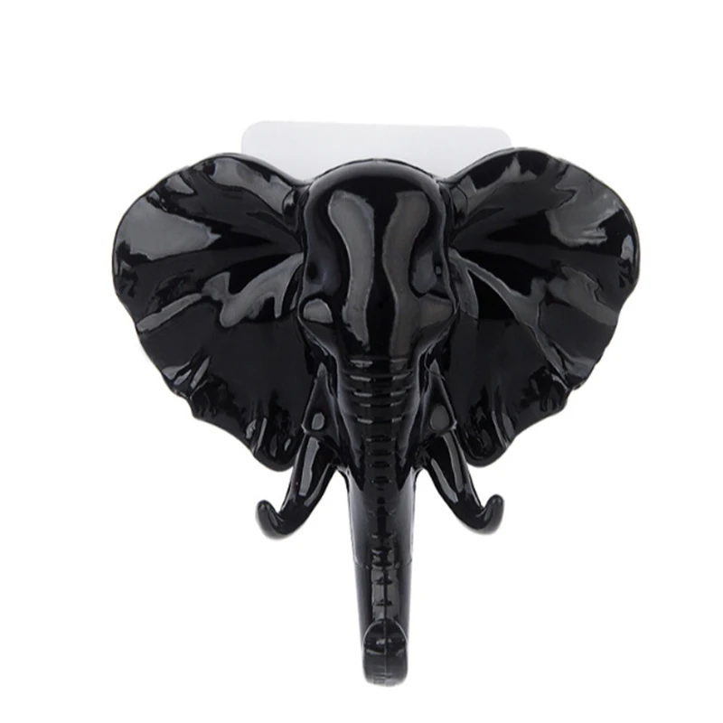 Крючки для ключей в виде животных для настенного крючка без ногтей, крючок для бесшовного крепления гостиной, настенные украшения, настенный крючок в виде слона, держатель для ключей