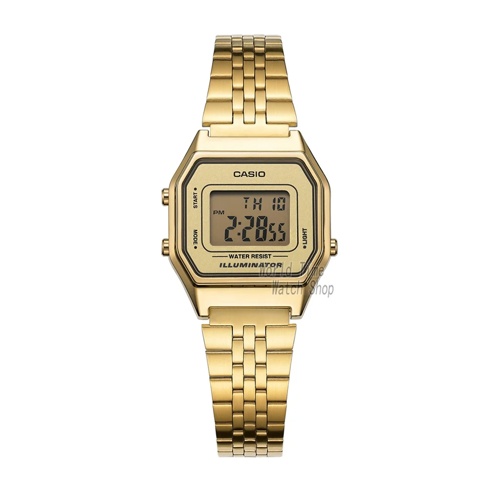 LA680WGA9D-1 Casio часы золотые часы мужчины лучший бренд класса люкс LED цифровые водонепроницаемые кварцевые мужские часы спортивные военные наручные часы relogio masculino reloj hombre erkek kol saati montre homme zegarek meski - Цвет: LA680WGA9D-1