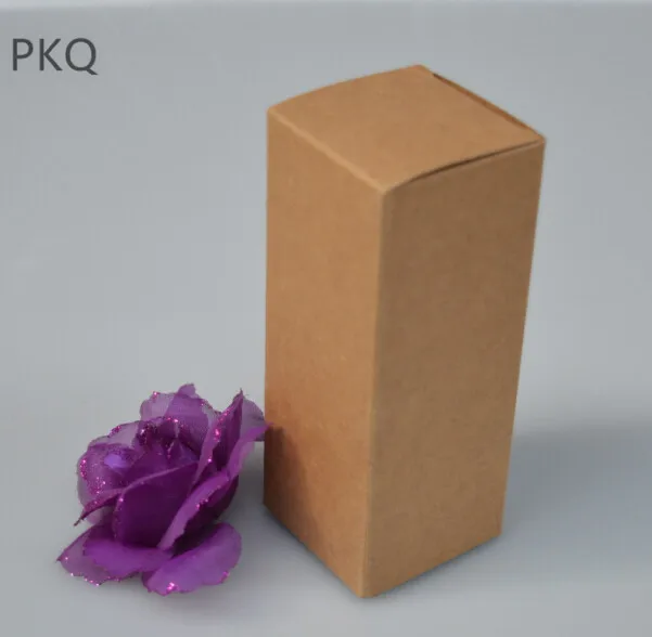 Коричневая крафт-бумажная коробка 20 шт флакон-капельница косметика для