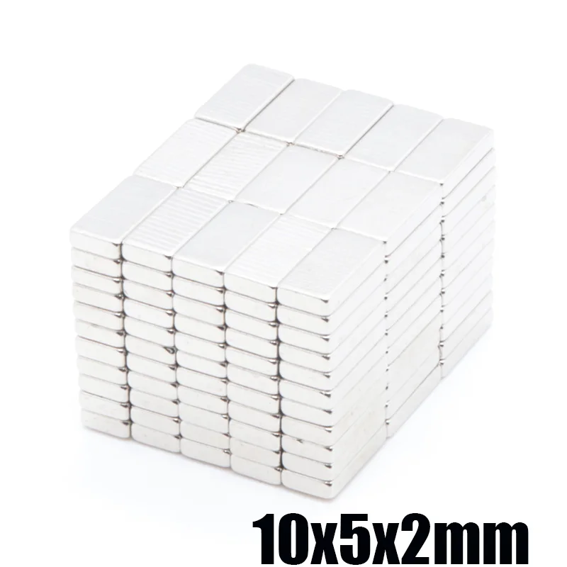 Сильный квадратный редкоземельный магнит NdFeB N35 500 шт. 10x5x2 мм 10*5*2 неодимовый x |