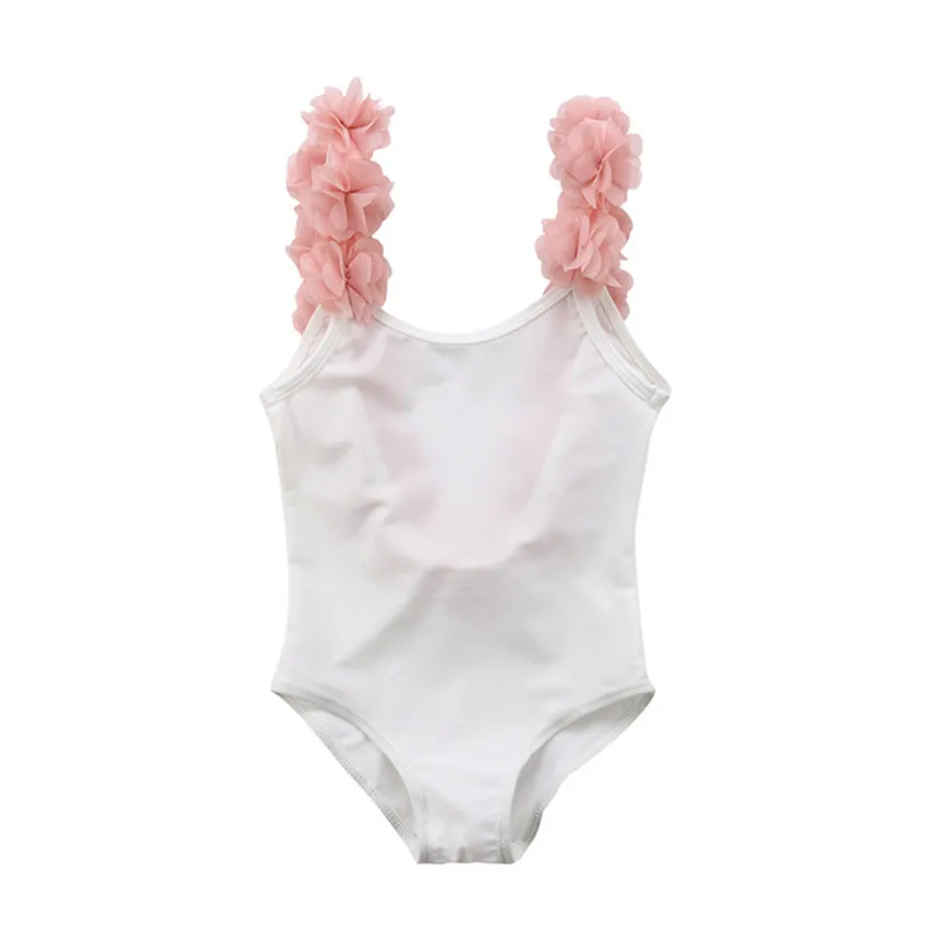 White 18-24 Months Yangmaile для детей ясельного возраста детская одежда для девочек цветочный купальник, одежда для плавания пляжный комбинезон одежда Chaleco de natation Y - Цвет: White 18-24 Months