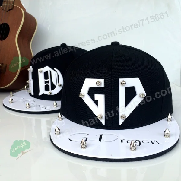 Модная Корейская трендовая крутая GD Bigbang G dragon шипы с заклепками Kpop 3D акриловая