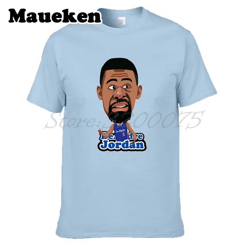 Мужская футболка DeAndre Jordan 6 одежда для фанатов Los Angeles подарок с круглым вырезом