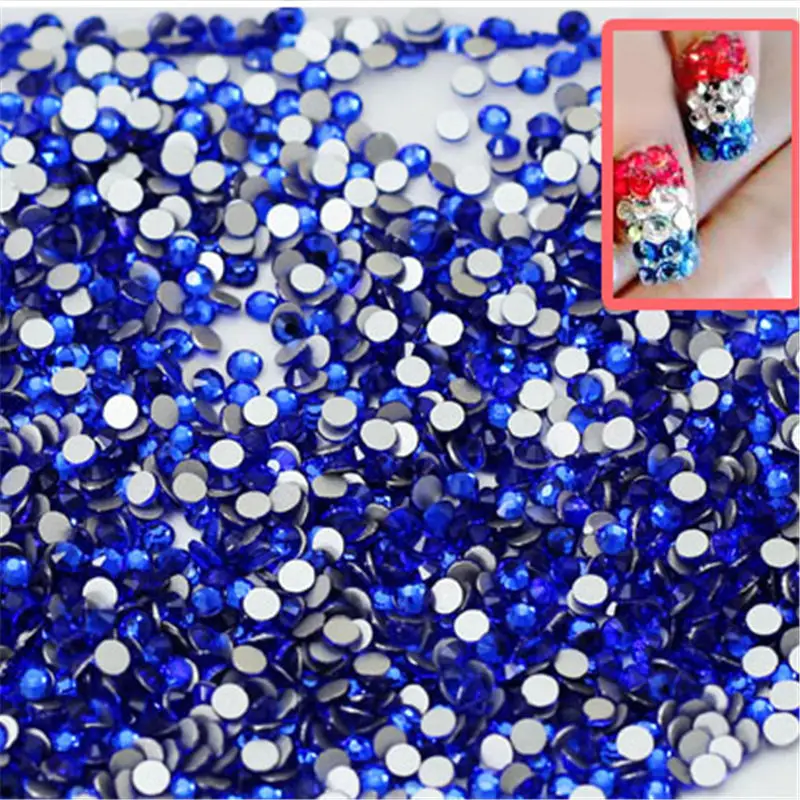 SS3 SS34 пласт кристально голубые Стразы для ногтей плоская задняя сторона не Hotfix