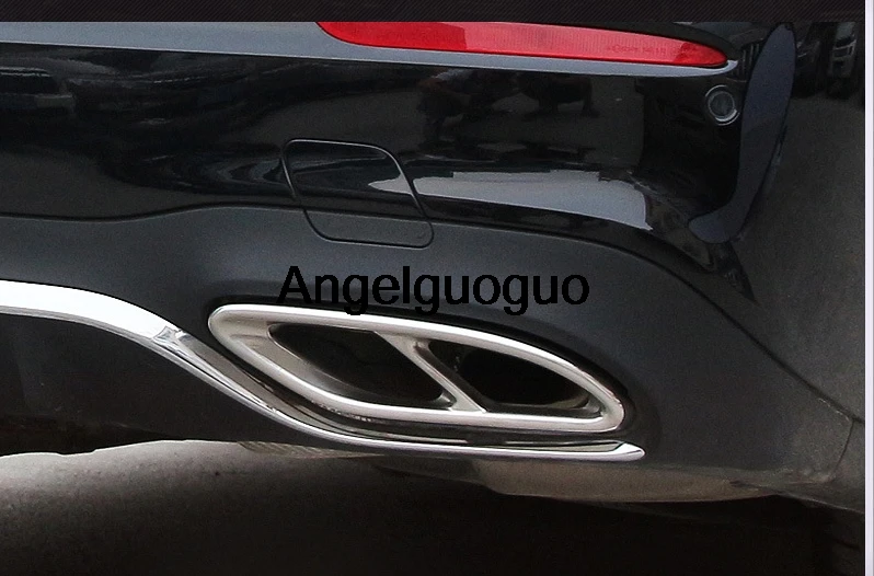 Выхлопные выходы Angelguoguo для автомобиля накладка на заднюю рамку Mercedes-Benz C Class W205 C180
