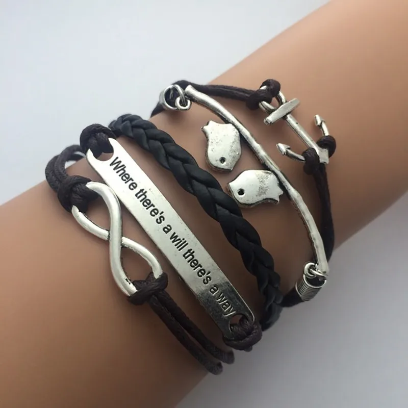 Модные браслеты i Believe The Word Elephant Love цепочки из воска браслеты с подвесками для женщин ювелирные изделия - Окраска металла: AB023