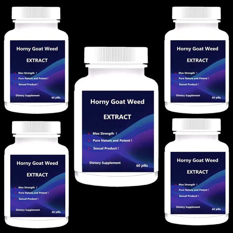 Horny Goat Weed с мака, Пилы palmetto, женьшеня, l-аргинин-5 Бутылочки - Цвет: 5 bottles