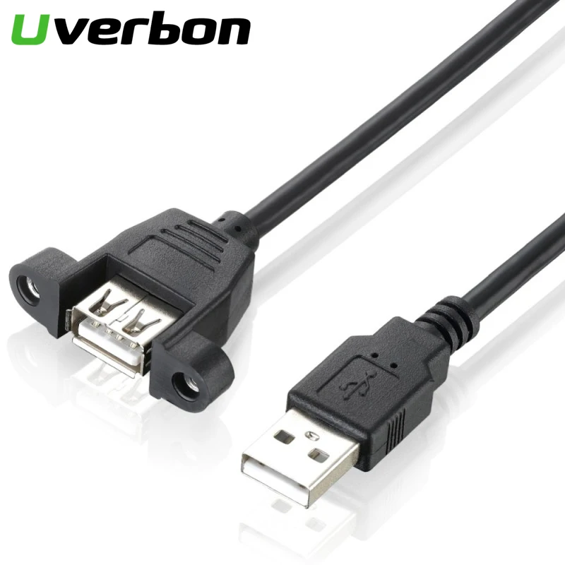 Удлинительный Кабель USB 2 0 штырь гнездо с винтовым панельным креплением из фольги