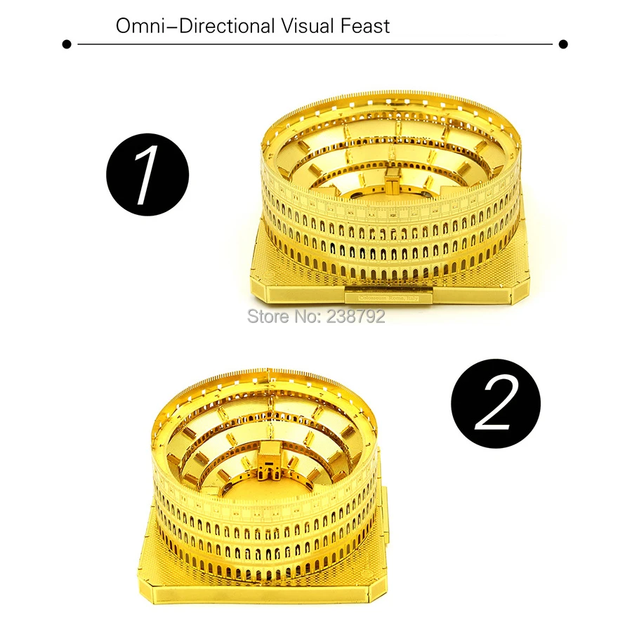 Colosseo Италия 3d металлический Diy набор миниатюрных моделей головоломки игрушки