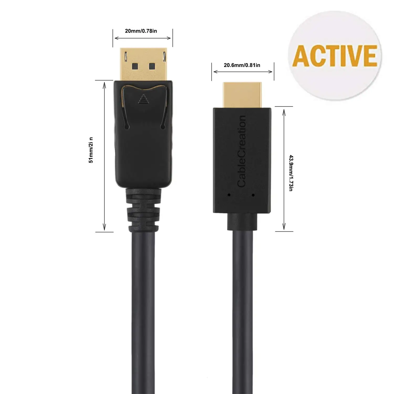 JORINDO Активный Кабель DP-HDMI (DP1.2) 6 футов DisplayPort to HDMI 4K x 2K и 3D аудио/видео поддержка
