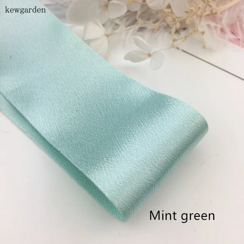 kewgarden 40mm 4cm Silk Surface Cotton Ribbons DIY Bow Accessories Satin Ribbon Handmade Tape Riband 4M/lot | Дом и сад