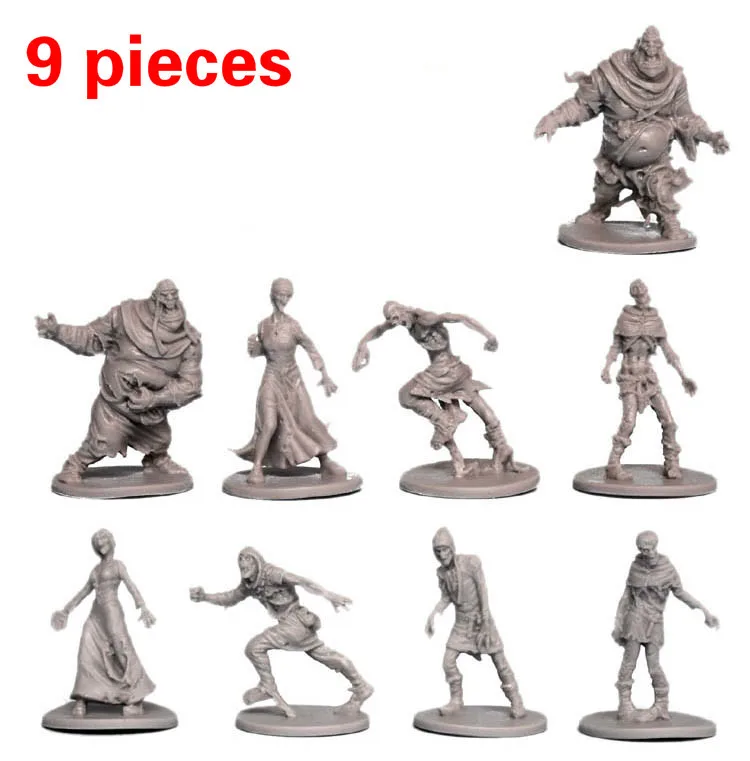 Светло-серый 1/72 масштабная модель zombicid пластиковая модель наборы игрушек для детей Diy Набор зомби черная чума Wargame Hobby - Цвет: Светло-серый