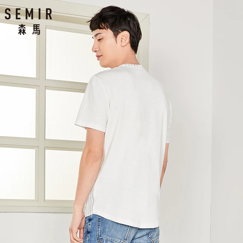 SEMIR рубашка с коротким рукавом Мужская Студенческая летняя новая Корейская