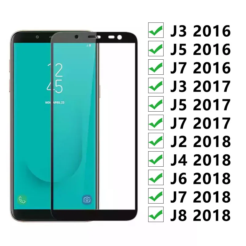 Закаленное стекло для Samsung Galaxy J3 J5 J7 2016 2017 J2 J4 J6 J8 2018 Защитное J 2 3 4 5 6 7 8 2j 3j 4j 5j 6j 7j 8j 9h