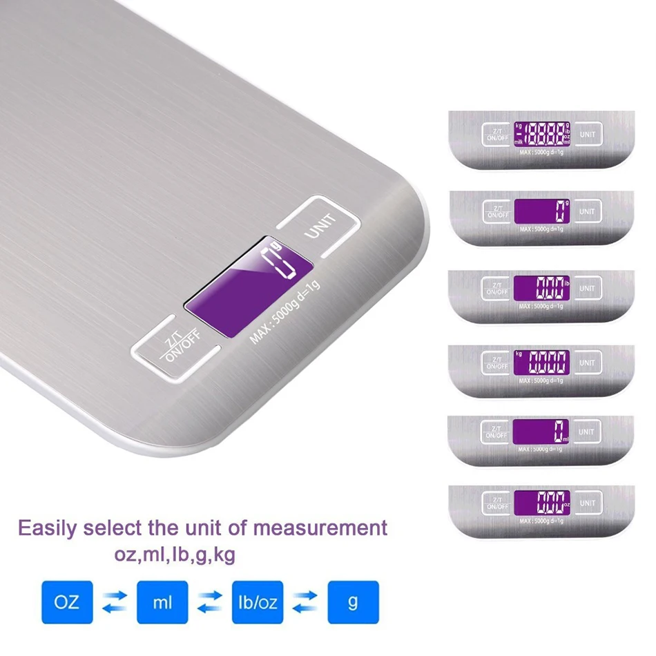CX-2 бытовые портативные кухонные весы из нержавеющей стали электронные 5 кг