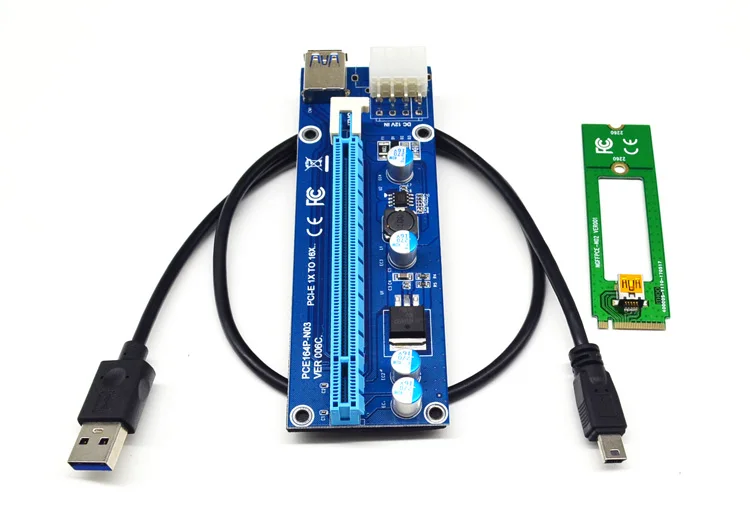 

НОВАЯ переносная карта M.2 NGFF на PCI-E X16, Райзер M2 для майнинга, кабель-удлинитель SATA на 6 контактов, переходная карта питания для устройства BTC