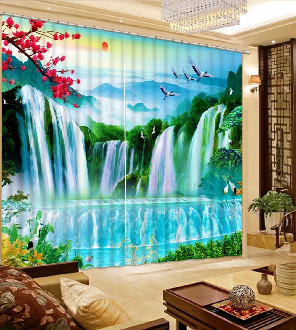Фото Большой Шторы "Водопад" Декорации для гостиная спальня детской комнаты окна
