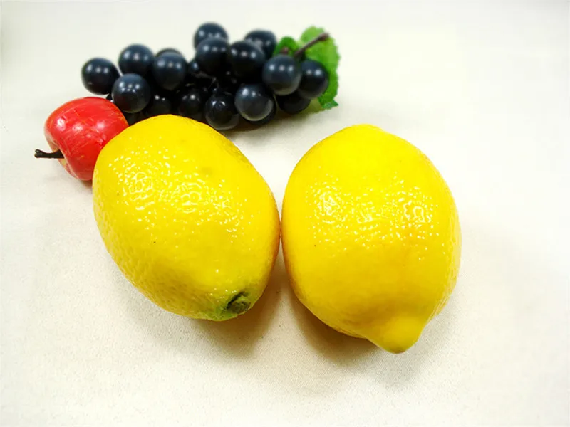 Lemon Живой искусственный фруктовый овощи для фестиваля украшения когнитивные игрушки обеденный стол Кухня украшения - Цвет: Lemon