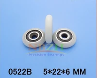 10pcslot 5236 miniature bearing shower room pulley wheels shower room roller high quality bearing steel wear resistant wheels