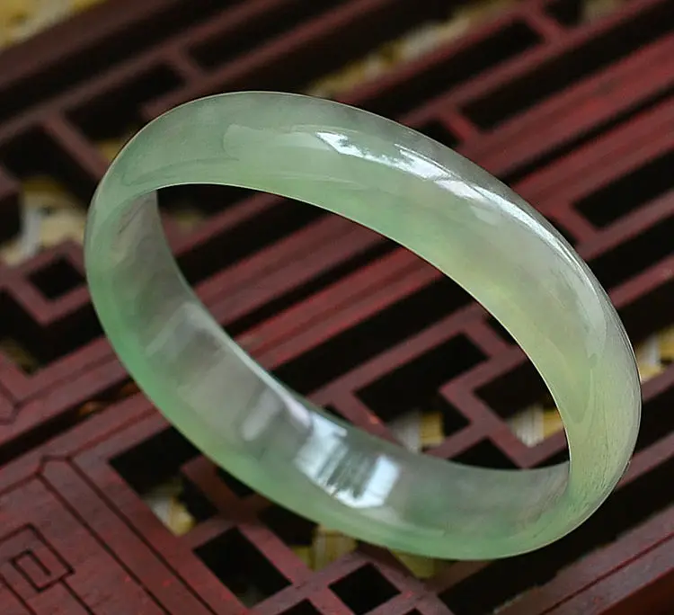 Natural Burmese Jade Bracelet Ice Through Oval Royal | Украшения и аксессуары
